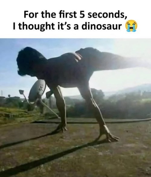 For the first 5 seconds, I thought it's a dinosaur