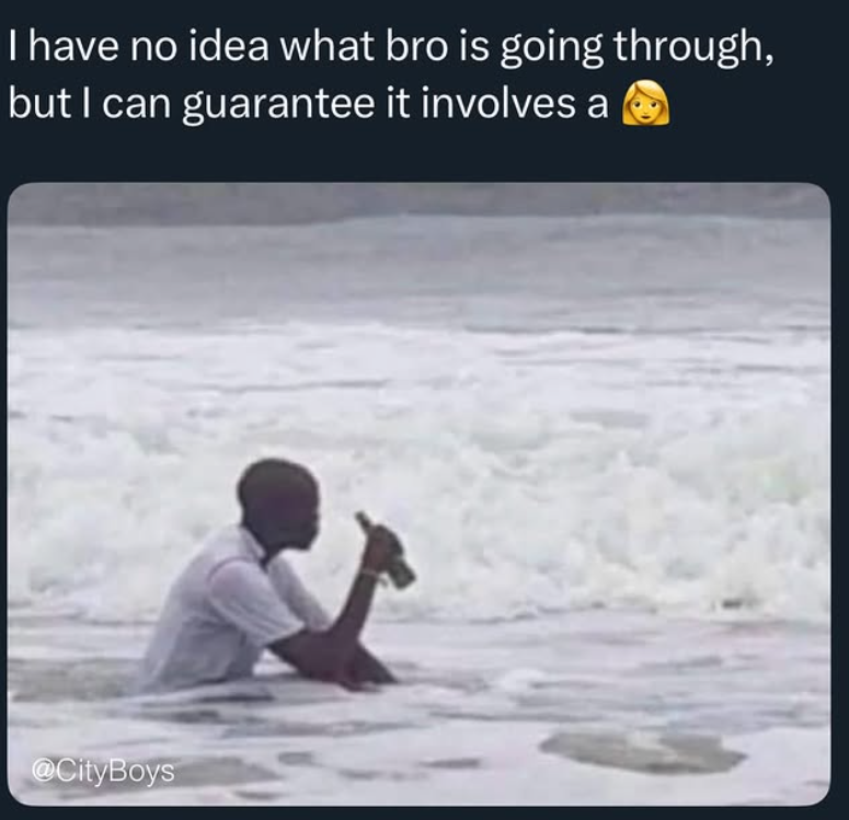 I have no idea what bro is going through, but I can guarantee it involves a @CityBoys