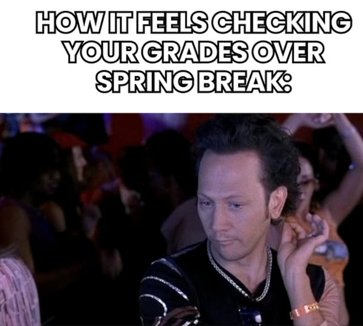 HOW IT FEELS CHECKING YOUR GRADES OVER SPRING BREAK: