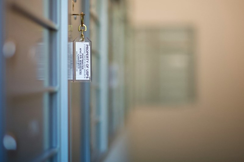 A locked office door with a key tag highlights the importance of privacy and restricted access.