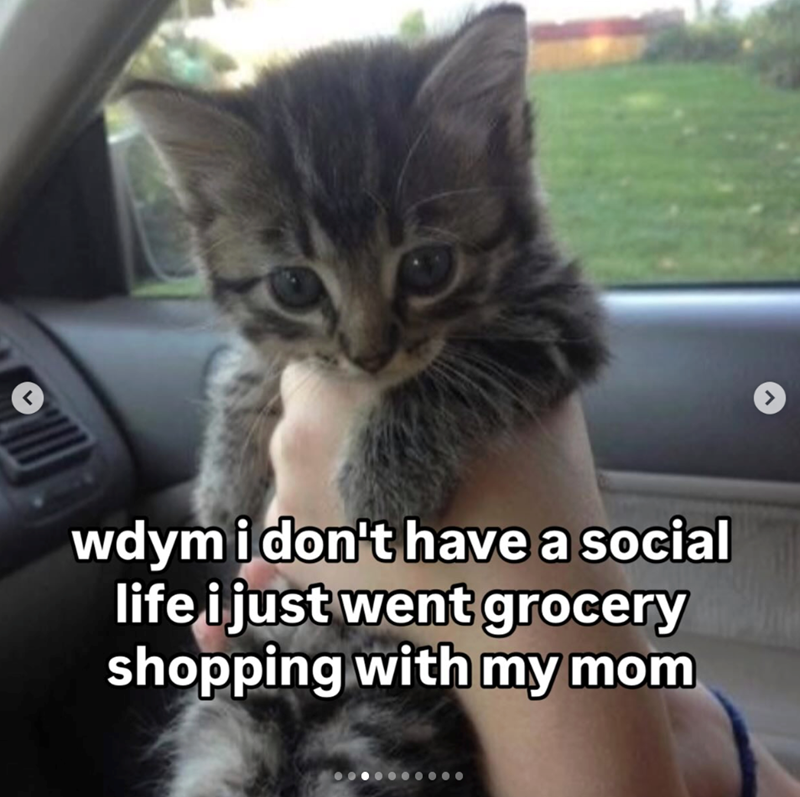 wdym i don't have a social life i just went grocery shopping with my mom