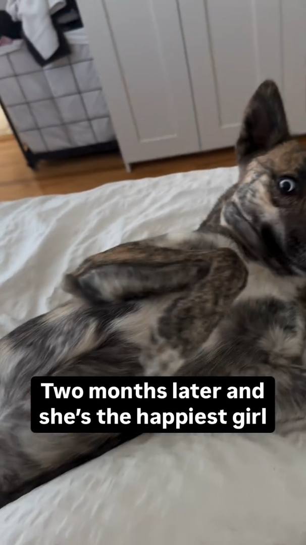 Two months later and she's the happiest girl