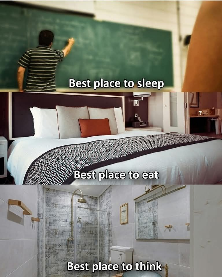 Best place to sleep Best place to eat Best place to think