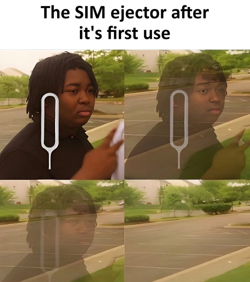 The SIM ejector after it's first use