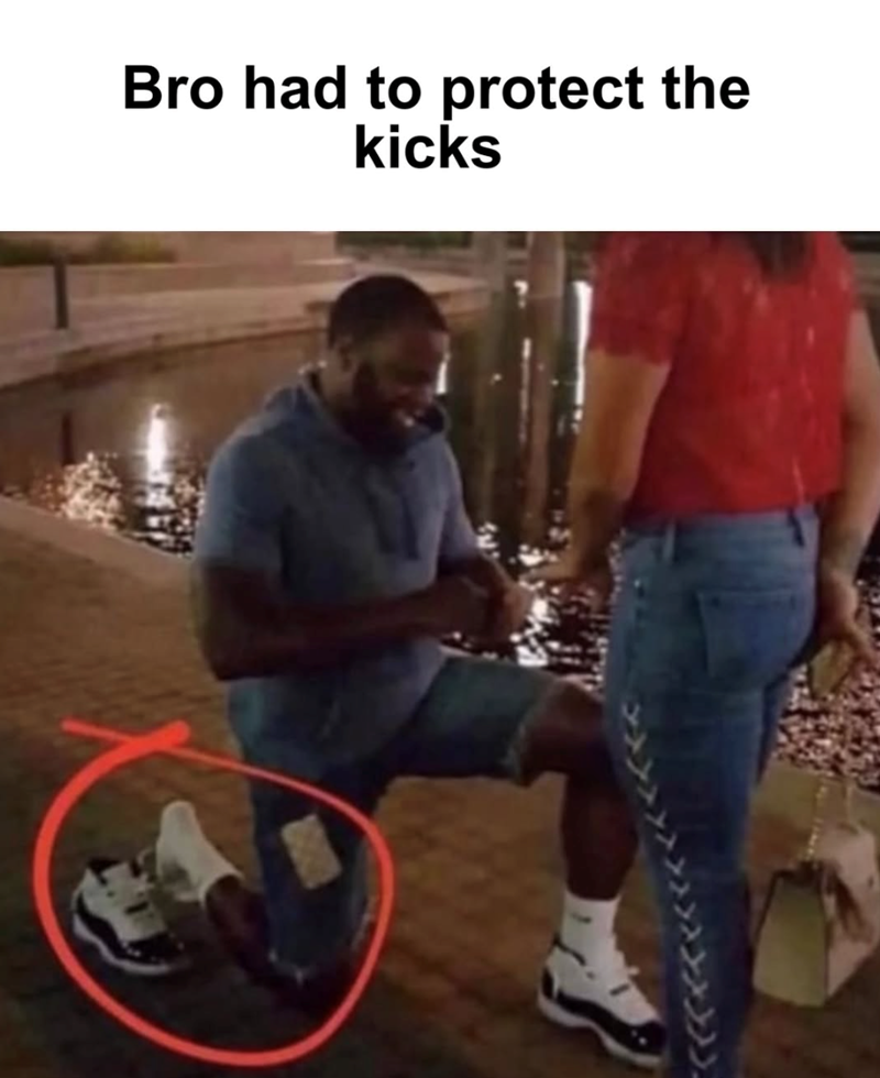 Bro had to protect the kicks