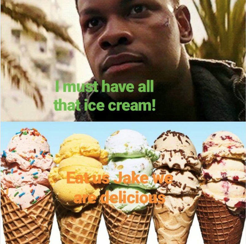 I must have all that ice cream! Eatus Jake W are delicious