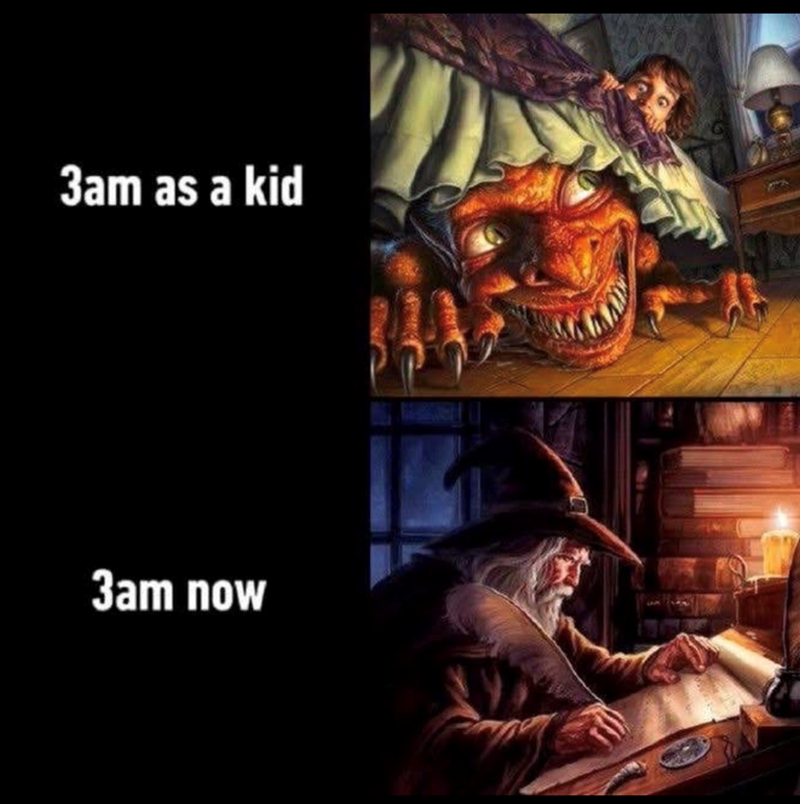 3am as a kid 3am now
