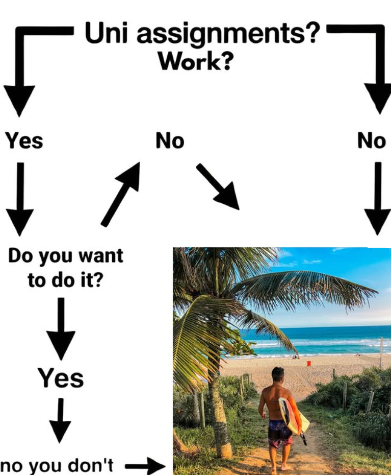 Uni assignments? Work? Yes No No Do you want to do it? Yes no you don't -
