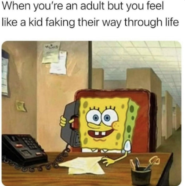 When you're an adult but you feel like a kid faking their way through life