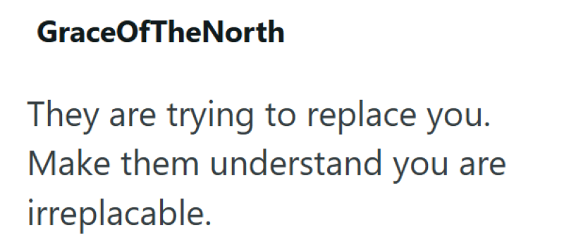 GraceOfTheNorth They are trying to replace you. Make them understand you are irreplacable.