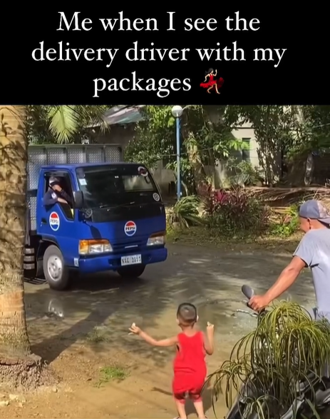 Me when I see the delivery driver with my packages CED