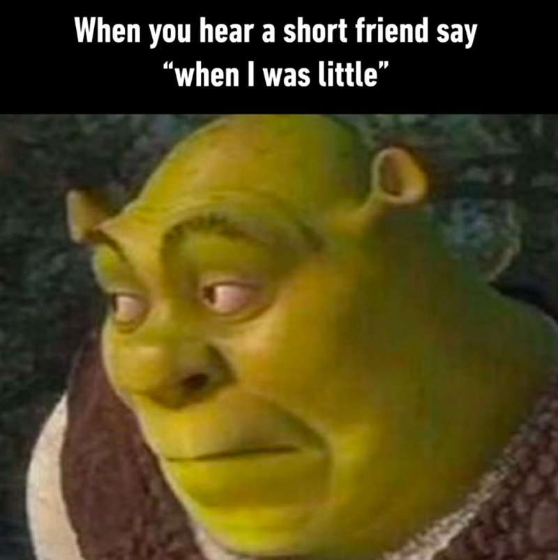 When you hear a short friend say "when I was little"