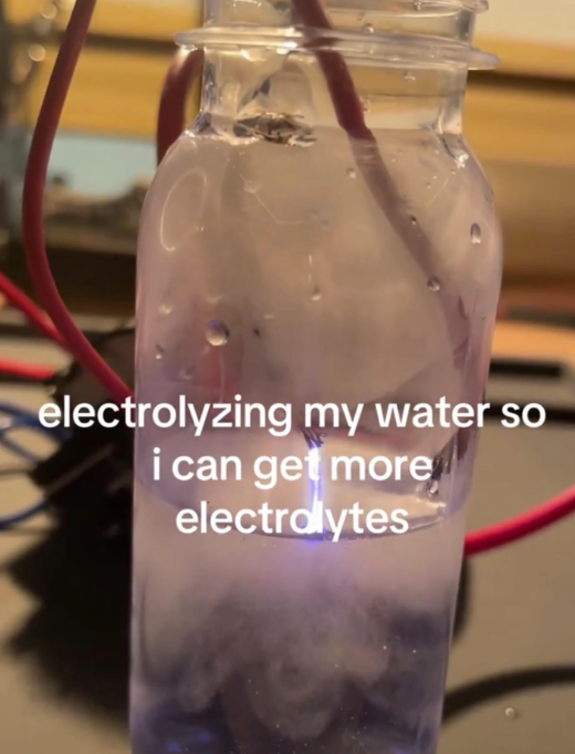electrolyzing my water so i can get more electrolytes