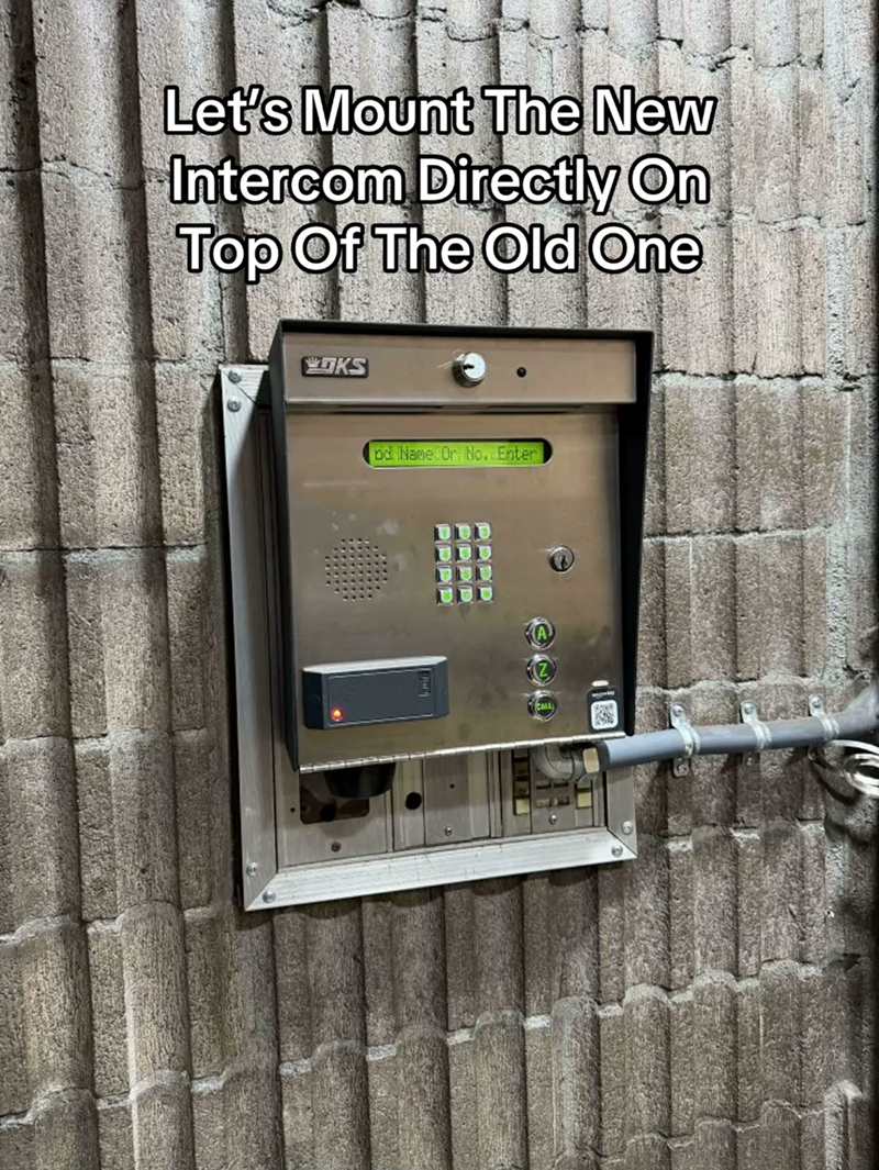 Let's Mount The New Intercom Directly On Top Of The Old One WOKS od Name Or No. Enter PPPP CALL