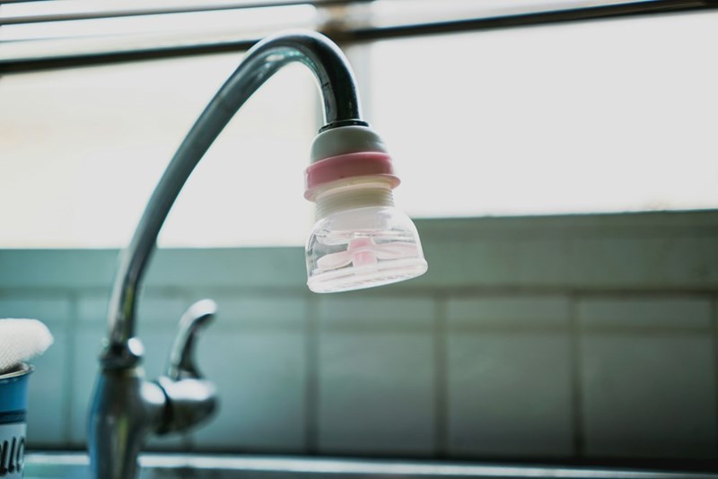 A kitchen faucet.