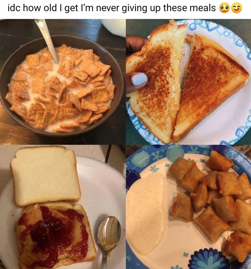 idc how old I get I'm never giving up these meals pare