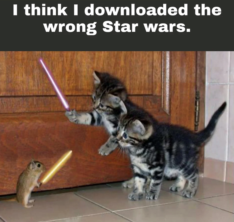 I think I downloaded the wrong Star wars.