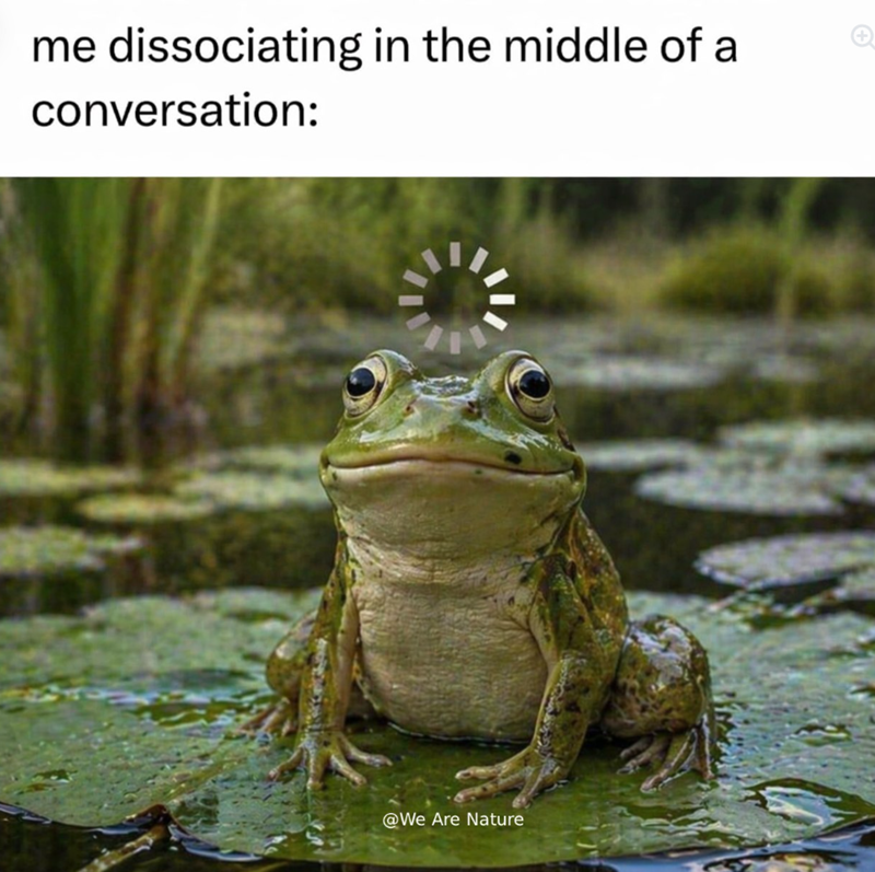 me dissociating in the middle of a conversation: @We Are Nature