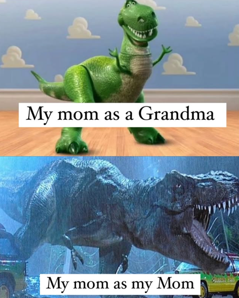 My mom as a Grandma My mom as my Mom EXTRASIA PARK