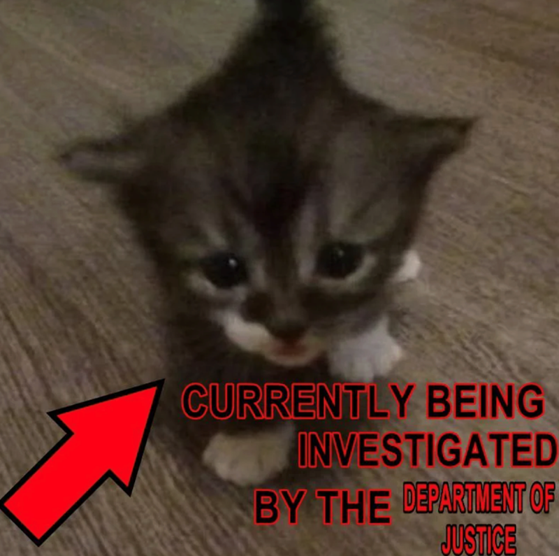 CURRENTLY BEING INVESTIGATED BY THE DEPARTMENT OF JUSTICE