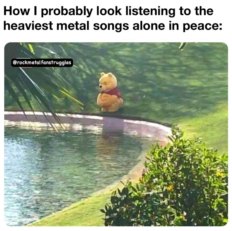 How I probably look listening to the heaviest metal songs alone in peace: @rockmetal fanstruggles