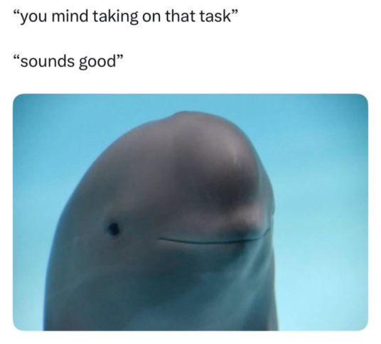"you mind taking on that task" "sounds good"