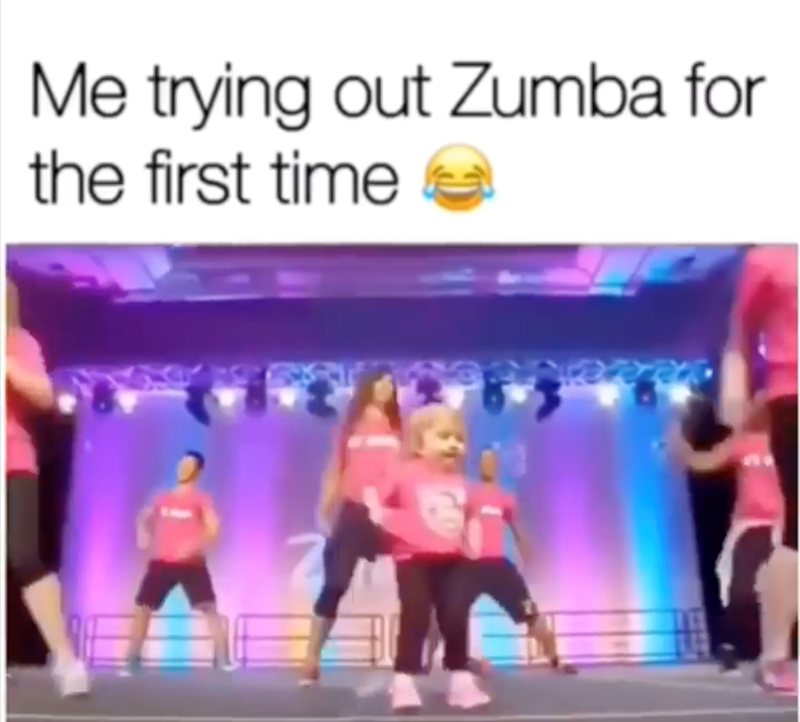 Me trying out Zumba for the first time