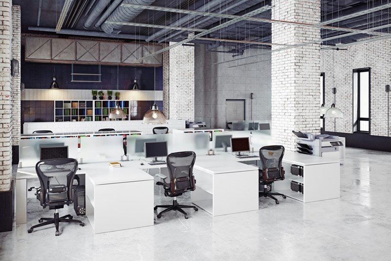 Contemporary loft office interior