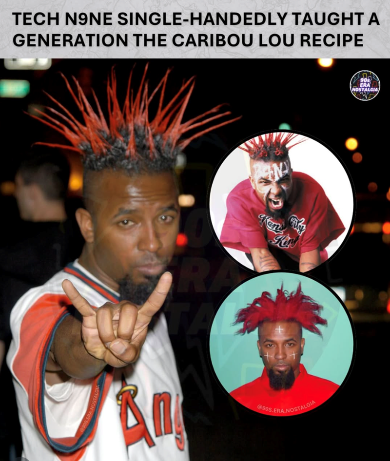 TECH N9NE SINGLE-HANDEDLY TAUGHT A GENERATION THE CARIBOU LOU RECIPE RA @90S.ERA.NOSTALGIA 90s ERA NOSTALGIA