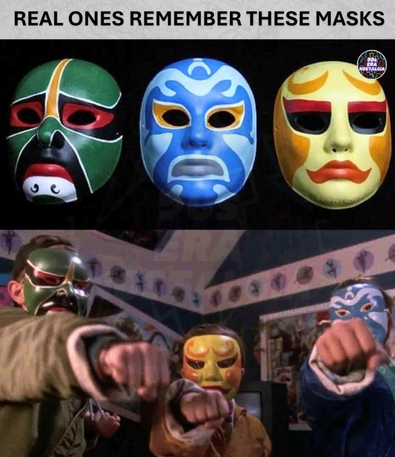 REAL ONES REMEMBER THESE MASKS D ARA 90s ERA NOSTALGIA B @90S.ERA.NOSTALGIA