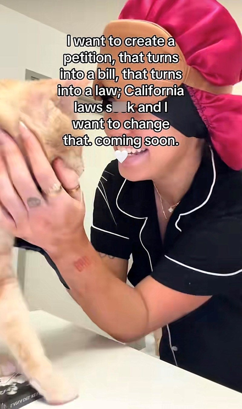 MY DET K GAD I want to create a petition, that turns into a bill, that turns into a law; California laws sk and I want to change that. coming soon.