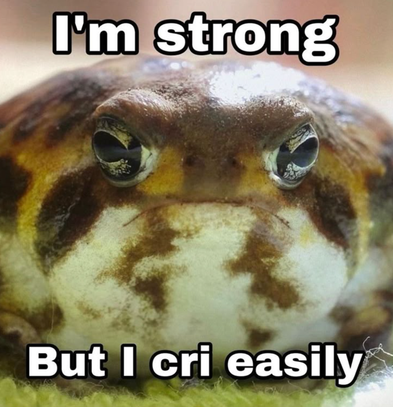 I'm strong But I cri easily