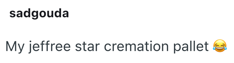sadgouda My jeffree star cremation pallet