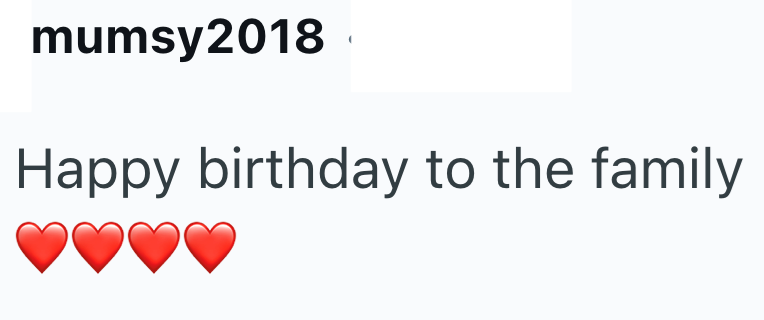 mumsy2018 Happy birthday to the family