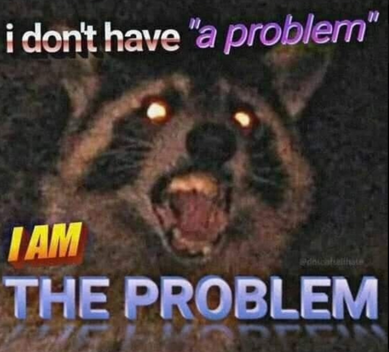 i don't have "a problem" IAM @dbicabalihate THE PROBLEM REEN