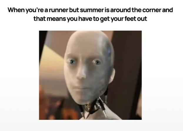 When you're a runner but summer is around the corner and that means you have to get your feet out