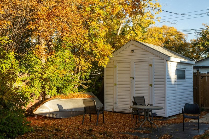 A detached shed from a house, causing trouble with neighbors.