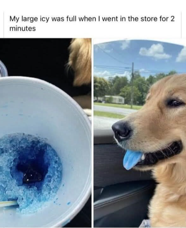 My large icy was full when I went in the store for 2 minutes