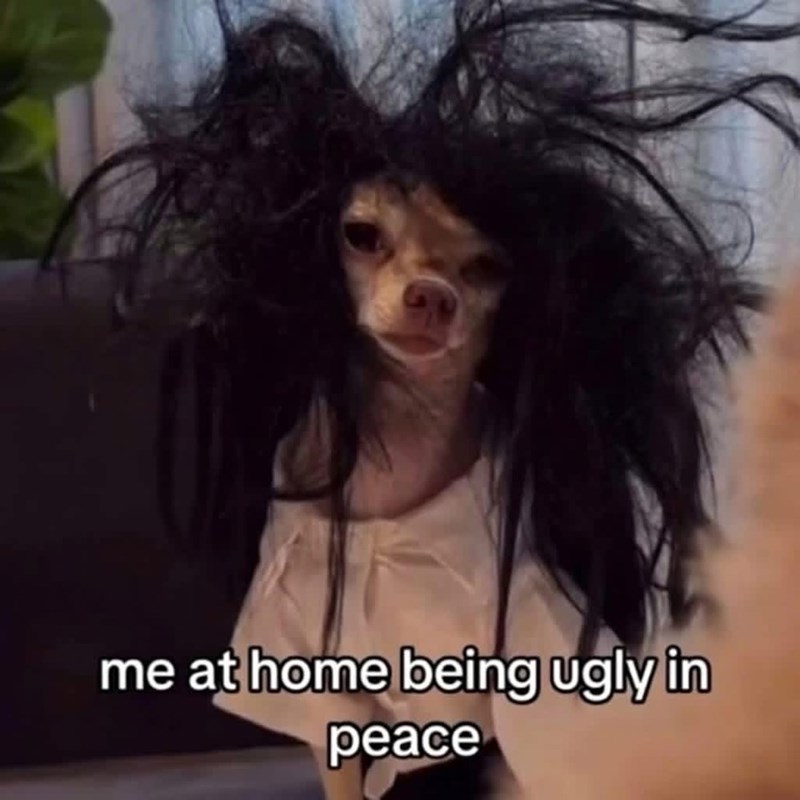 me at home being ugly in peace