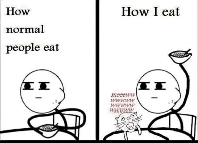 How normal people eat II How I eat meeeww wwwww wwwww wwwww II