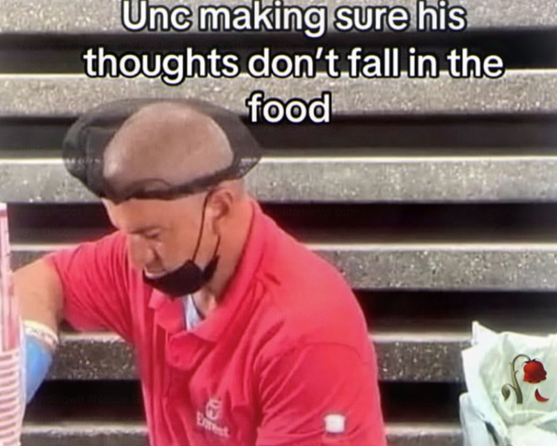 Unc making sure his thoughts don't fall in the food passam por pro mento com andBlown #Nature G Exrent