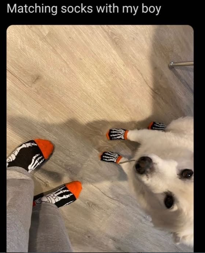 Matching socks with my boy