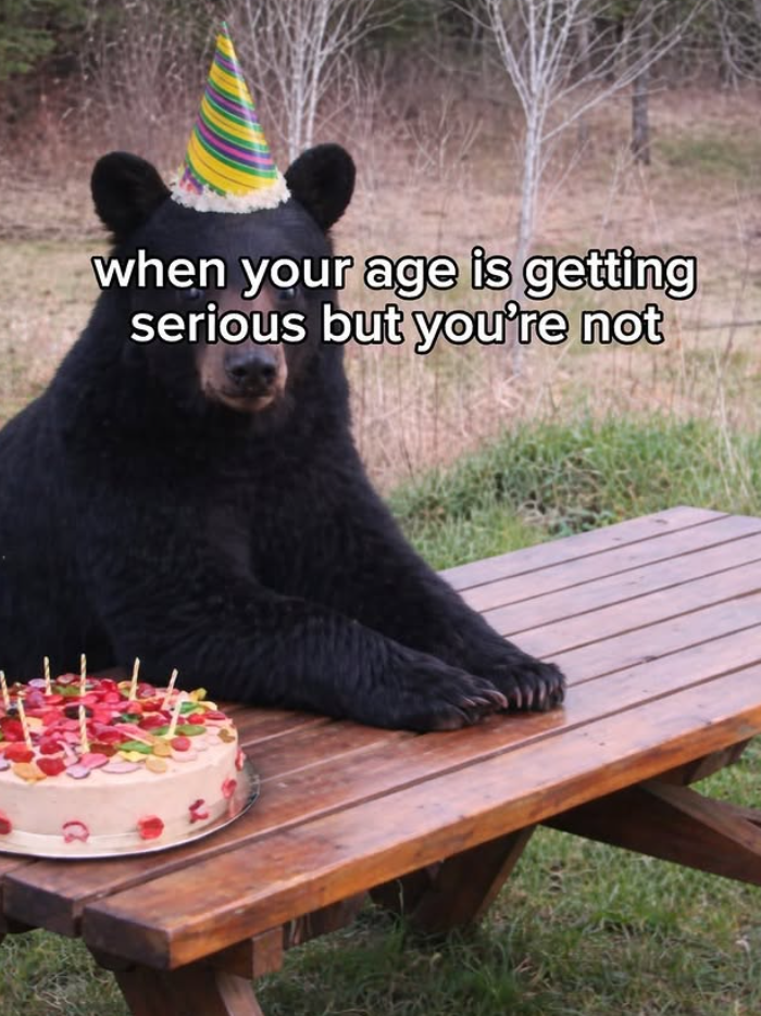when your age is getting serious but you're not