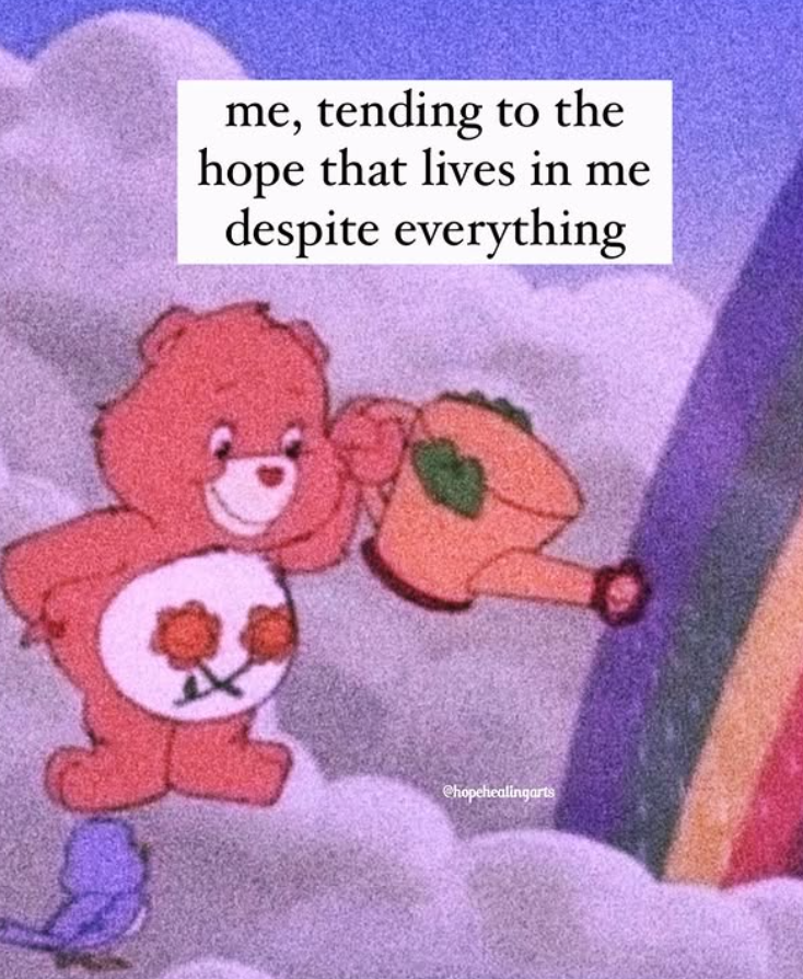 me, tending to the hope that lives in me despite everything Chopehealingarts