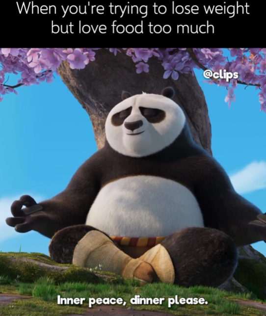When you're trying to lose weight but love food too much @clips Inner peace, dinner please.
