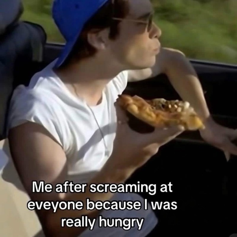 Me after screaming at eveyone because I was really hungry