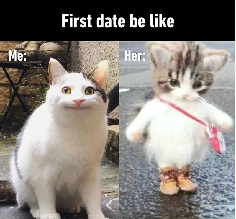 Me: First date be like Her: