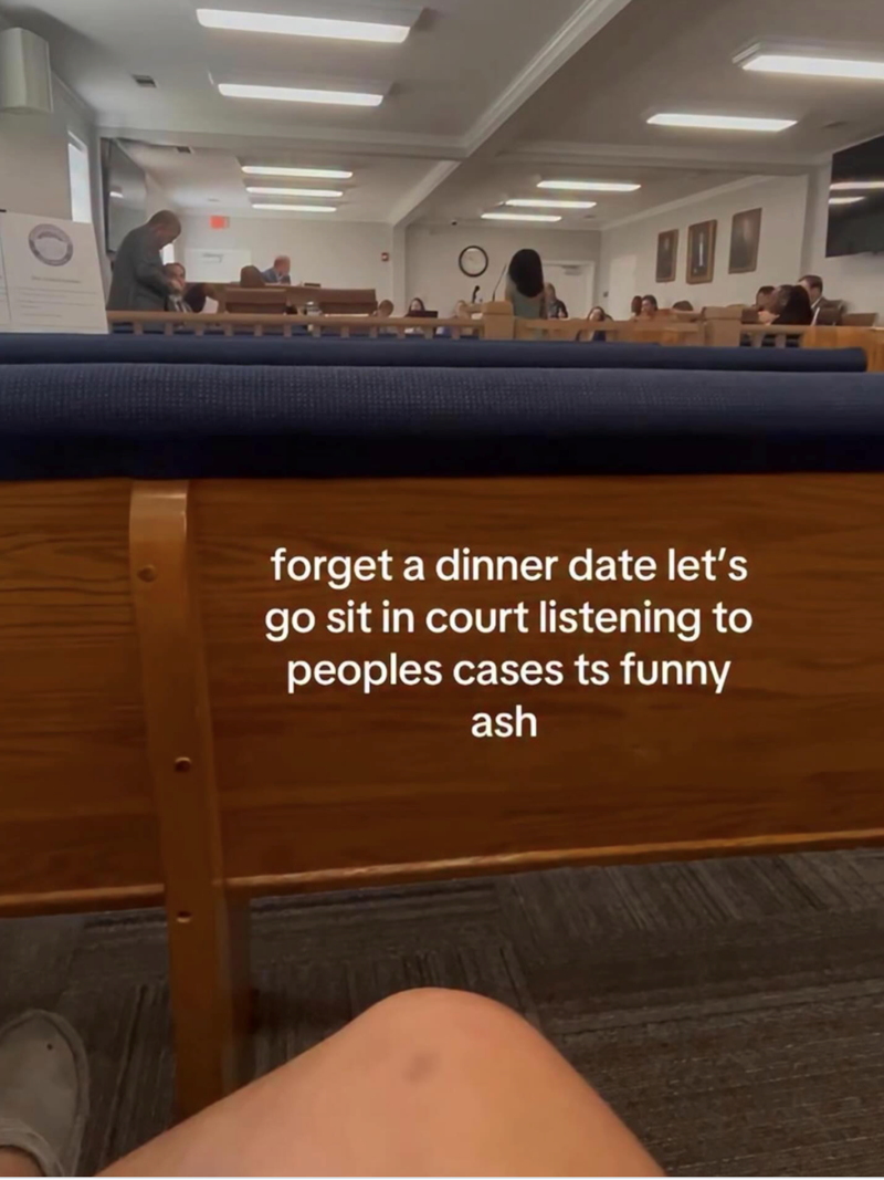 forget a dinner date let's go sit in court listening to peoples cases ts funny ash