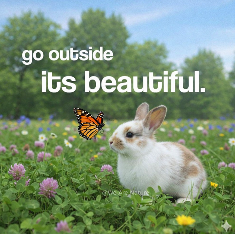 go outside its beautiful. @We Are Nature