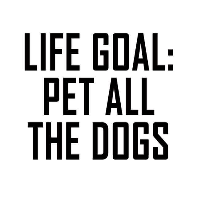 LIFE GOAL: PET ALL THE DOGS